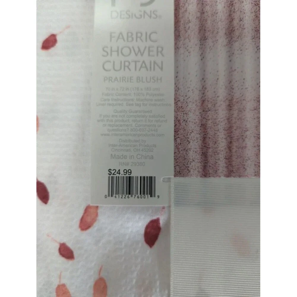 Fabric shower curtain
